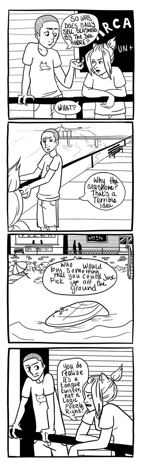 Pen and Ewe at the Ocean