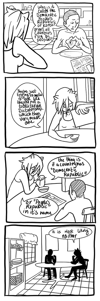 Pen and Ewe eat breakfast